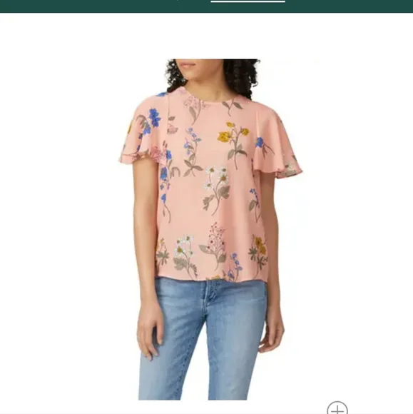 J. Crew tullerie flutter sleeve floral top s small - Picture 3 of 7